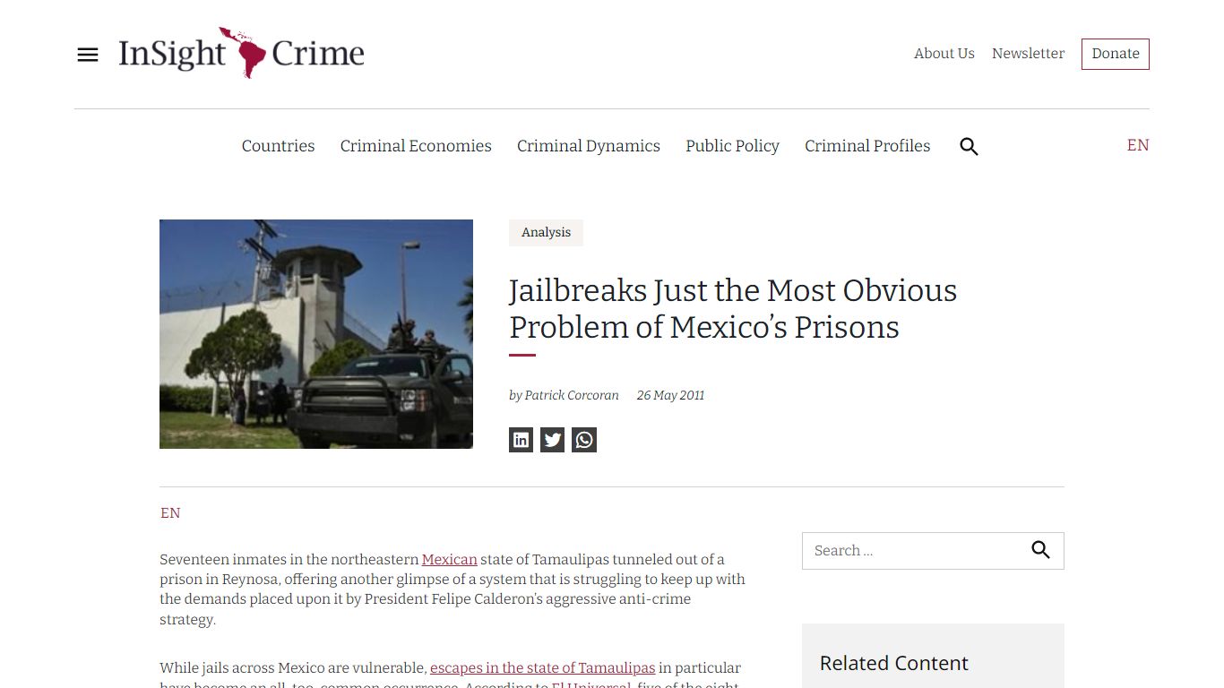 Jailbreaks Just the Most Obvious Problem of Mexico's Prisons